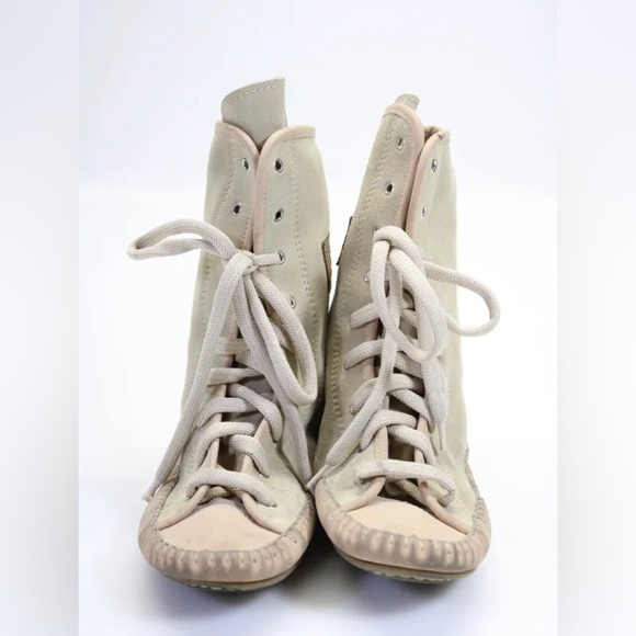 Chloe Shoes - See by CHLOE Tan/Taupe Suede Hightops/ Sneakers/Booties- Awesome- size 6 - EU 36